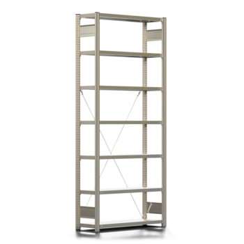 Ordnerregal - 80 kg - 2.325 x 1.005x 300 mm (HxBxT) - 7 Böden - 6 Ordnerebenen - Grundregal - verzinkt - Aktenregal - Steckregal BERT Ordnerregal - 80 kg - 2.325 x 1.005x 300 mm (HxBxT) - 7 Böden - 6 Ordnerebenen - Grundregal - verzinkt - Aktenregal - Steckregal BERT