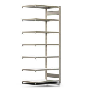 Ordnerregal - 80 kg - 2.325 x 1.005x 600 mm (HxBxT) - 7 Böden - 6 Ordnerebenen - Anbauregal - verzinkt - Aktenregal - Steckregal BERT Ordnerregal - 80 kg - 2.325 x 1.005x 600 mm (HxBxT) - 7 Böden - 6 Ordnerebenen - Anbauregal - verzinkt - Aktenregal - Steckregal BERT