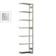 Fachbodenregal mit Tiefenriegel - 150 kg - 3.000 x 875 x 300 mm (HxBxT) - Anbauregal - verzinkt - 7 Böden - Lagerregal - Steckregal BERT