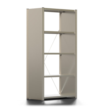 Fachbodenregal mit Seitenwand - 150 kg - 2.000 x 1.061 x 500 mm (HxBxT) - Grundregal - 5 Böden - verzinkt - Lagerregal - Steckregal - BERT Fachbodenregal mit Seitenwand - 150 kg - 2.000 x 1.061 x 500 mm (HxBxT) - Grundregal - 5 Böden - verzinkt - Lagerregal - Steckregal - BERT