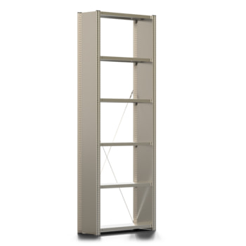 Fachbodenregal mit Seitenwand - 150 kg - 2.500 x 931 x 300 mm (HxBxT) - Grundregal - 6 Böden - verzinkt - Lagerregal - Steckregal - BERT Fachbodenregal mit Seitenwand - 150 kg - 2.500 x 931 x 300 mm (HxBxT) - Grundregal - 6 Böden - verzinkt - Lagerregal - Steckregal - BERT
