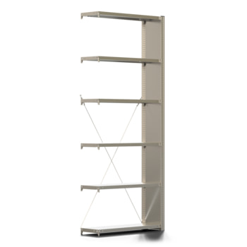 Fachbodenregal mit Seitenwand - 150 kg - 2.500 x 1.005 x 300 mm (HxBxT) - Anbauregal - 6 Böden - verzinkt - Lagerregal - Steckregal - BERT Fachbodenregal mit Seitenwand - 150 kg - 2.500 x 1.005 x 300 mm (HxBxT) - Anbauregal - 6 Böden - verzinkt - Lagerregal - Steckregal - BERT