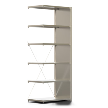 Fachbodenregal mit Seitenwand - 150 kg - 2.500 x 1.005 x 600 mm (HxBxT) - Anbauregal - 6 Böden - verzinkt - Lagerregal - Steckregal - BERT Fachbodenregal mit Seitenwand - 150 kg - 2.500 x 1.005 x 600 mm (HxBxT) - Anbauregal - 6 Böden - verzinkt - Lagerregal - Steckregal - BERT