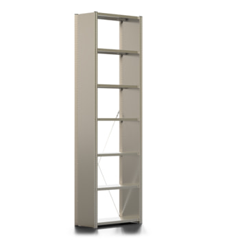 Fachbodenregal mit Seitenwand - 150 kg - 3.000 x 931 x 400 mm (HxBxT) - Grundregal - 7 Böden - verzinkt - Lagerregal - Steckregal - BERT Fachbodenregal mit Seitenwand - 150 kg - 3.000 x 931 x 400 mm (HxBxT) - Grundregal - 7 Böden - verzinkt - Lagerregal - Steckregal - BERT