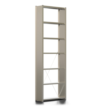 Fachbodenregal mit Seitenwand - 150 kg - 3.000 x 1.061 x 300 mm (HxBxT) - Grundregal - 7 Böden - verzinkt - Lagerregal - Steckregal - BERT Fachbodenregal mit Seitenwand - 150 kg - 3.000 x 1.061 x 300 mm (HxBxT) - Grundregal - 7 Böden - verzinkt - Lagerregal - Steckregal - BERT