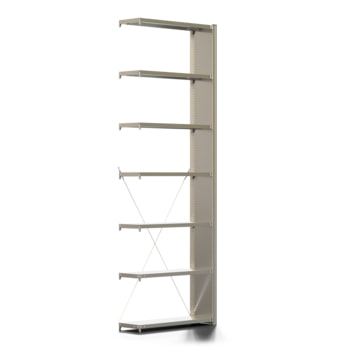 Fachbodenregal mit Seitenwand - 150 kg - 3.000 x 1.005 x 300 mm (HxBxT) - Anbauregal - 7 Böden - verzinkt - Lagerregal - Steckregal - BERT Fachbodenregal mit Seitenwand - 150 kg - 3.000 x 1.005 x 300 mm (HxBxT) - Anbauregal - 7 Böden - verzinkt - Lagerregal - Steckregal - BERT