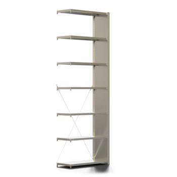 Fachbodenregal mit Seitenwand - 150 kg - 3.000 x 1.005 x 400 mm (HxBxT) - Anbauregal - 7 Böden - verzinkt - Lagerregal - Steckregal - BERT Fachbodenregal mit Seitenwand - 150 kg - 3.000 x 1.005 x 400 mm (HxBxT) - Anbauregal - 7 Böden - verzinkt - Lagerregal - Steckregal - BERT