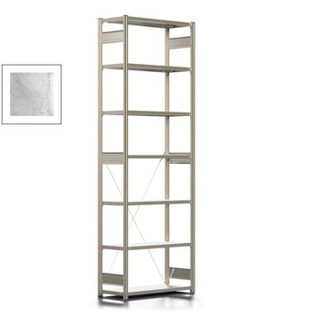 Fachbodenregal mit Tiefenriegel - 250 kg - 3.000 x 1.005 x 400 mm (HxBxT) - Grundregal - verzinkt - 7 Böden, Steckregal BERT Fachbodenregal mit Tiefenriegel - 250 kg - 3.000 x 1.005 x 400 mm (HxBxT) - Grundregal - verzinkt - 7 Böden, Steckregal BERT