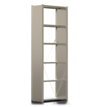 Fachbodenregal mit Seitenwand - 250 kg - 2.500 x 931 x 400 mm (HxBxT) - Grundregal - 6 Böden - verzinkt - Lagerregal - Steckregal - BERT Fachbodenregal mit Seitenwand - 250 kg - 2.500 x 931 x 400 mm (HxBxT) - Grundregal - 6 Böden - verzinkt - Lagerregal - Steckregal - BERT