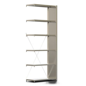 Fachbodenregal mit Seitenwand - 250 kg - 2.500 x 1.005 x 400 mm (HxBxT) - Anbauregal - 6 Böden - verzinkt - Lagerregal - Steckregal - BERT Fachbodenregal mit Seitenwand - 250 kg - 2.500 x 1.005 x 400 mm (HxBxT) - Anbauregal - 6 Böden - verzinkt - Lagerregal - Steckregal - BERT