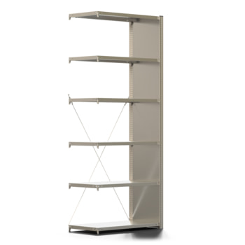 Fachbodenregal mit Seitenwand - 250 kg - 2.500 x 1.005 x 500 mm (HxBxT) - Anbauregal - 6 Böden - verzinkt - Lagerregal - Steckregal - BERT Fachbodenregal mit Seitenwand - 250 kg - 2.500 x 1.005 x 500 mm (HxBxT) - Anbauregal - 6 Böden - verzinkt - Lagerregal - Steckregal - BERT