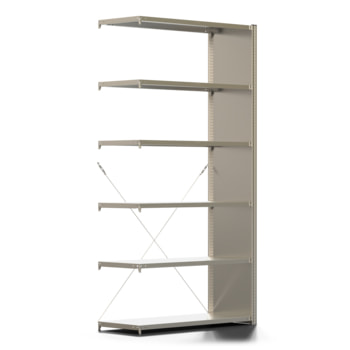 Fachbodenregal mit Seitenwand - 250 kg - 2.500 x 1.285 x 500 mm (HxBxT) - Anbauregal - 6 Böden - verzinkt - Lagerregal - Steckregal - BERT Fachbodenregal mit Seitenwand - 250 kg - 2.500 x 1.285 x 500 mm (HxBxT) - Anbauregal - 6 Böden - verzinkt - Lagerregal - Steckregal - BERT
