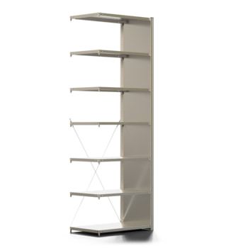 Fachbodenregal mit Seitenwand - 250 kg - 3.000 x 1.005 x 600 mm (HxBxT) - Anbauregal - 7 Böden - verzinkt - Lagerregal - Steckregal - BERT Fachbodenregal mit Seitenwand - 250 kg - 3.000 x 1.005 x 600 mm (HxBxT) - Anbauregal - 7 Böden - verzinkt - Lagerregal - Steckregal - BERT