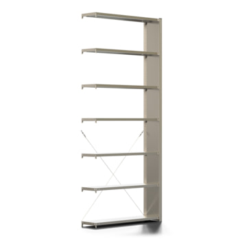 Fachbodenregal mit Seitenwand - 250 kg - 3.000 x 1.285 x 300 mm (HxBxT) - Anbauregal - 7 Böden - verzinkt - Lagerregal - Steckregal - BERT Fachbodenregal mit Seitenwand - 250 kg - 3.000 x 1.285 x 300 mm (HxBxT) - Anbauregal - 7 Böden - verzinkt - Lagerregal - Steckregal - BERT