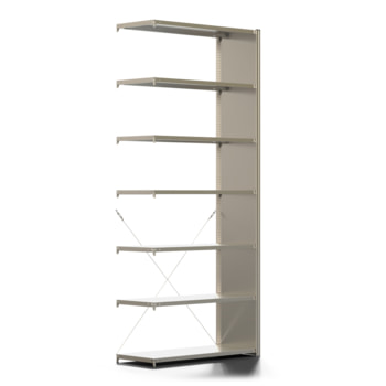Fachbodenregal mit Seitenwand - 250 kg - 3.000 x 1.285 x 500 mm (HxBxT) - Anbauregal - 7 Böden - verzinkt - Lagerregal - Steckregal - BERT Fachbodenregal mit Seitenwand - 250 kg - 3.000 x 1.285 x 500 mm (HxBxT) - Anbauregal - 7 Böden - verzinkt - Lagerregal - Steckregal - BERT