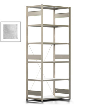 Fachbodenregal mit Tiefenriegel - 350 kg - 2.500 x 1.061 x 626 mm (HxBxT) - Grundregal - 6 Böden - verzinkt - Lagerregal - Steckregal BERT Fachbodenregal mit Tiefenriegel - 350 kg - 2.500 x 1.061 x 626 mm (HxBxT) - Grundregal - 6 Böden - verzinkt - Lagerregal - Steckregal BERT