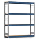 Weitspannregal EMIL - 2.000 x 1.750 x 400 mm (HxBxT) - Fachlast 400 kg - Holzböden - Lagerregal - Grundregal Weitspannregal EMIL - 2.000 x 1.750 x 400 mm (HxBxT) - Fachlast 400 kg - Holzböden - Lagerregal - Grundregal