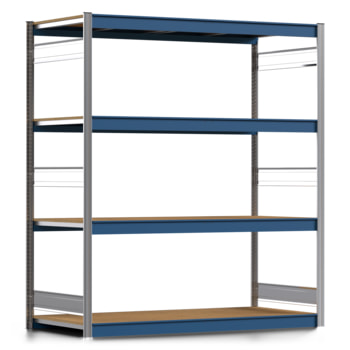 Weitspannregal EMIL - 2.000 x 1.750 x 800 mm (HxBxT) - Fachlast 400 kg - Holzböden - Lagerregal - Grundregal Weitspannregal EMIL - 2.000 x 1.750 x 800 mm (HxBxT) - Fachlast 400 kg - Holzböden - Lagerregal - Grundregal