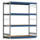 Weitspannregal EMIL - 2.000 x 1.750 x 800 mm (HxBxT) - Fachlast 400 kg - Holzböden - Lagerregal - Grundregal Weitspannregal EMIL - 2.000 x 1.750 x 800 mm (HxBxT) - Fachlast 400 kg - Holzböden - Lagerregal - Grundregal