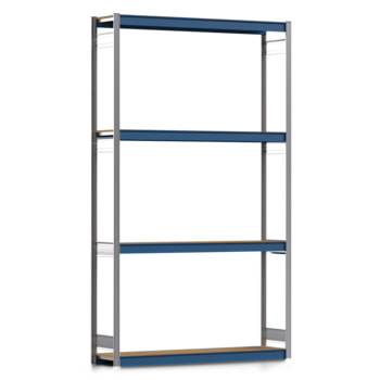 Weitspannregal EMIL - 3.000 x 1.750 x 400 mm (HxBxT) - Fachlast 400 kg - Holzböden - Lagerregal - Grundregal Weitspannregal EMIL - 3.000 x 1.750 x 400 mm (HxBxT) - Fachlast 400 kg - Holzböden - Lagerregal - Grundregal