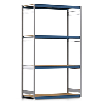 Weitspannregal EMIL - 3.000 x 1.750 x 800 mm (HxBxT) - Fachlast 400 kg - Holzböden - Lagerregal - Grundregal Weitspannregal EMIL - 3.000 x 1.750 x 800 mm (HxBxT) - Fachlast 400 kg - Holzböden - Lagerregal - Grundregal