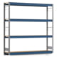 Weitspannregal EMIL - 2.000 x 2.010 x 400 mm (HxBxT) - Fachlast 400 kg - Holzböden - Lagerregal - Grundregal Weitspannregal EMIL - 2.000 x 2.010 x 400 mm (HxBxT) - Fachlast 400 kg - Holzböden - Lagerregal - Grundregal