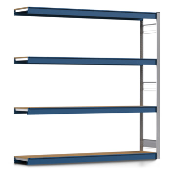 Weitspannregal EMIL - 2.000 x 2.010 x 400 mm (HxBxT) - Fachlast 400 kg - Holzböden - Lagerregal - Anbauregal Weitspannregal EMIL - 2.000 x 2.010 x 400 mm (HxBxT) - Fachlast 400 kg - Holzböden - Lagerregal - Anbauregal