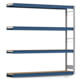 Weitspannregal EMIL - 2.000 x 2.010 x 400 mm (HxBxT) - Fachlast 400 kg - Holzböden - Lagerregal - Anbauregal Weitspannregal EMIL - 2.000 x 2.010 x 400 mm (HxBxT) - Fachlast 400 kg - Holzböden - Lagerregal - Anbauregal