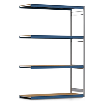 Weitspannregal EMIL - 3.000 x 2.010 x 800 mm (HxBxT) - Fachlast 400 kg - Holzböden - Lagerregal - Anbauregal Weitspannregal EMIL - 3.000 x 2.010 x 800 mm (HxBxT) - Fachlast 400 kg - Holzböden - Lagerregal - Anbauregal