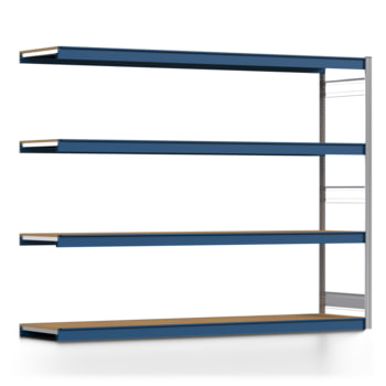 Weitspannregal EMIL - 2.000 x 2.570 x 600 mm (HxBxT) - Fachlast 400 kg - Holzböden - Lagerregal - Anbauregal Weitspannregal EMIL - 2.000 x 2.570 x 600 mm (HxBxT) - Fachlast 400 kg - Holzböden - Lagerregal - Anbauregal