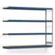 Weitspannregal EMIL - 2.000 x 2.570 x 600 mm (HxBxT) - Fachlast 400 kg - Holzböden - Lagerregal - Anbauregal Weitspannregal EMIL - 2.000 x 2.570 x 600 mm (HxBxT) - Fachlast 400 kg - Holzböden - Lagerregal - Anbauregal
