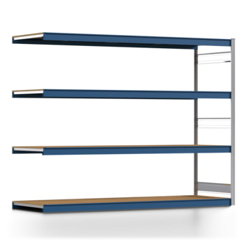 Weitspannregal EMIL - 2.000 x 2.570 x 800 mm (HxBxT) - Fachlast 400 kg - Holzböden - Lagerregal - Anbauregal Weitspannregal EMIL - 2.000 x 2.570 x 800 mm (HxBxT) - Fachlast 400 kg - Holzböden - Lagerregal - Anbauregal