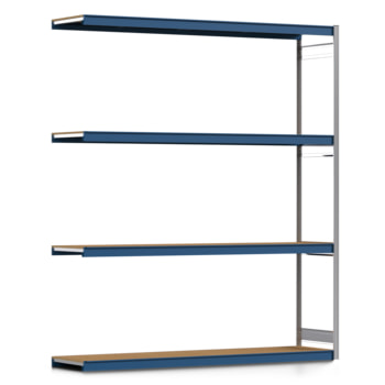 Weitspannregal EMIL - 3.000 x 2.570 x 600 mm (HxBxT) - Fachlast 400 kg - Holzböden - Lagerregal - Anbauregal Weitspannregal EMIL - 3.000 x 2.570 x 600 mm (HxBxT) - Fachlast 400 kg - Holzböden - Lagerregal - Anbauregal