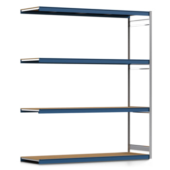 Weitspannregal EMIL - 3.000 x 2.570 x 800 mm (HxBxT) - Fachlast 400 kg - Holzböden - Lagerregal - Anbauregal Weitspannregal EMIL - 3.000 x 2.570 x 800 mm (HxBxT) - Fachlast 400 kg - Holzböden - Lagerregal - Anbauregal