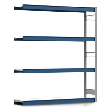 Weitspannregal EMIL - 2.000 x 1.750 x 400 mm (HxBxT) - Fachlast 400 kg - Anbauregal - Stahlfachböden - Lagerregal Weitspannregal EMIL - 2.000 x 1.750 x 400 mm (HxBxT) - Fachlast 400 kg - Anbauregal - Stahlfachböden - Lagerregal