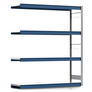 Weitspannregal EMIL - 2.000 x 1.750 x 500 mm (HxBxT) - Fachlast 400 kg - Anbauregal - Stahlfachböden - Lagerregal Weitspannregal EMIL - 2.000 x 1.750 x 500 mm (HxBxT) - Fachlast 400 kg - Anbauregal - Stahlfachböden - Lagerregal