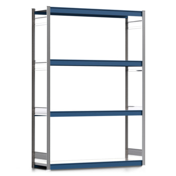Weitspannregal EMIL - 2.500 x 1.750 x 500 mm (HxBxT) - Fachlast 400 kg - Grundregal - Stahlfachböden - Lagerregal Weitspannregal EMIL - 2.500 x 1.750 x 500 mm (HxBxT) - Fachlast 400 kg - Grundregal - Stahlfachböden - Lagerregal