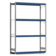 Weitspannregal EMIL - 2.500 x 1.750 x 500 mm (HxBxT) - Fachlast 400 kg - Grundregal - Stahlfachböden - Lagerregal Weitspannregal EMIL - 2.500 x 1.750 x 500 mm (HxBxT) - Fachlast 400 kg - Grundregal - Stahlfachböden - Lagerregal