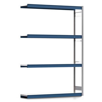 Weitspannregal EMIL - 2.500 x 1.750 x 400 mm (HxBxT) - Fachlast 400 kg - Anbauregal - Stahlfachböden - Lagerregal Weitspannregal EMIL - 2.500 x 1.750 x 400 mm (HxBxT) - Fachlast 400 kg - Anbauregal - Stahlfachböden - Lagerregal