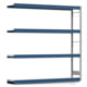 Weitspannregal EMIL - 2.000 x 2.010 x 400 mm (HxBxT) - Fachlast 400 kg - Anbauregal - Stahlfachböden - Lagerregal Weitspannregal EMIL - 2.000 x 2.010 x 400 mm (HxBxT) - Fachlast 400 kg - Anbauregal - Stahlfachböden - Lagerregal