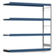 Weitspannregal EMIL - 2.000 x 2.010 x 600 mm (HxBxT) - Fachlast 400 kg - Anbauregal - Stahlfachböden - Lagerregal Weitspannregal EMIL - 2.000 x 2.010 x 600 mm (HxBxT) - Fachlast 400 kg - Anbauregal - Stahlfachböden - Lagerregal