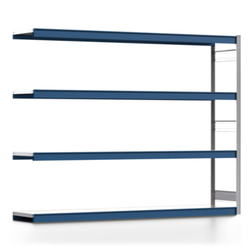 Weitspannregal EMIL - 2.000 x 2.570 x 500 mm (HxBxT) - Fachlast 400 kg - Anbauregal - Stahlfachböden - Lagerregal Weitspannregal EMIL - 2.000 x 2.570 x 500 mm (HxBxT) - Fachlast 400 kg - Anbauregal - Stahlfachböden - Lagerregal