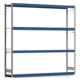 Weitspannregal EMIL - 2.500 x 2.570 x 500 mm (HxBxT) - Fachlast 400 kg - Grundregal - Stahlfachböden - Lagerregal Weitspannregal EMIL - 2.500 x 2.570 x 500 mm (HxBxT) - Fachlast 400 kg - Grundregal - Stahlfachböden - Lagerregal