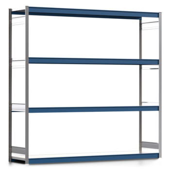 Weitspannregal EMIL - 2.500 x 2.570 x 600 mm (HxBxT) - Fachlast 400 kg - Grundregal - Stahlfachböden - Lagerregal Weitspannregal EMIL - 2.500 x 2.570 x 600 mm (HxBxT) - Fachlast 400 kg - Grundregal - Stahlfachböden - Lagerregal