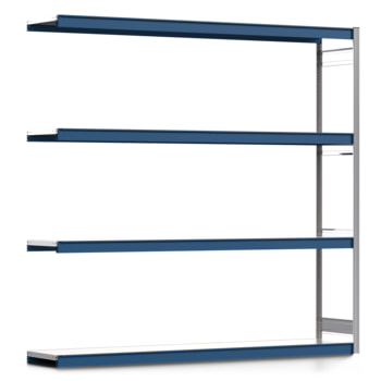 Weitspannregal EMIL - 2.500 x 2.570 x 500 mm (HxBxT) - Fachlast 400 kg - Anbauregal - Stahlfachböden - Lagerregal Weitspannregal EMIL - 2.500 x 2.570 x 500 mm (HxBxT) - Fachlast 400 kg - Anbauregal - Stahlfachböden - Lagerregal