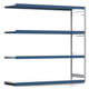 Weitspannregal EMIL - 2.500 x 2.570 x 800 mm (HxBxT) - Fachlast 400 kg - Anbauregal - Stahlfachböden - Lagerregal Weitspannregal EMIL - 2.500 x 2.570 x 800 mm (HxBxT) - Fachlast 400 kg - Anbauregal - Stahlfachböden - Lagerregal