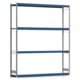 Weitspannregal EMIL - 3.000 x 2.570 x 500 mm (HxBxT) - Fachlast 400 kg - Grundregal - Stahlfachböden - Lagerregal Weitspannregal EMIL - 3.000 x 2.570 x 500 mm (HxBxT) - Fachlast 400 kg - Grundregal - Stahlfachböden - Lagerregal