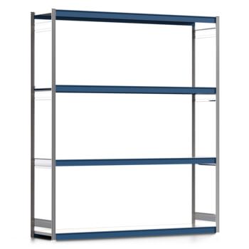 Weitspannregal EMIL - 3.000 x 2.570 x 600 mm (HxBxT) - Fachlast 400 kg - Grundregal - Stahlfachböden - Lagerregal Weitspannregal EMIL - 3.000 x 2.570 x 600 mm (HxBxT) - Fachlast 400 kg - Grundregal - Stahlfachböden - Lagerregal