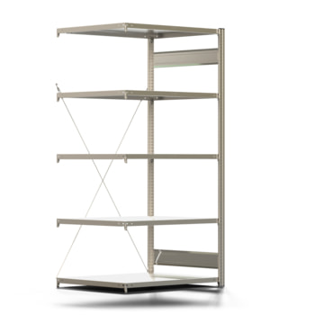 Fachbodenregal mit Tiefenriegel - 250 kg - 2.000 x 1.005 x 800 mm (HxBxT) - Anbauregal - verzinkt - Lagerregal - Steckregal - BERT Fachbodenregal mit Tiefenriegel - 250 kg - 2.000 x 1.005 x 800 mm (HxBxT) - Anbauregal - verzinkt - Lagerregal - Steckregal - BERT