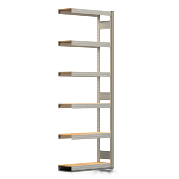 Fachbodenregal mit Tiefenriegel - 350 kg - 2.500 x 875 x 300 mm (HxBxT) - Anbauregal - verzinkt - 6 Holzböden - Lagerregal - Steckregal BERT Fachbodenregal mit Tiefenriegel - 350 kg - 2.500 x 875 x 300 mm (HxBxT) - Anbauregal - verzinkt - 6 Holzböden - Lagerregal - Steckregal BERT